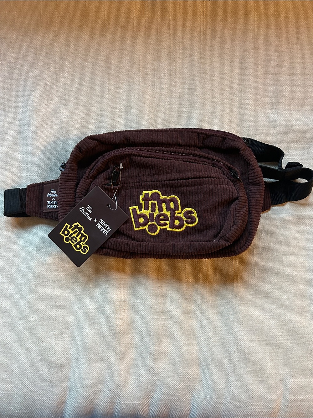 NWT Limited edition tim hortons/justin Bieber fanny pack